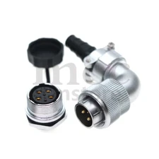 Weipu WF20 6Pin Elbow Plug+Socket Connector,Aviation Cable Connector Male Female