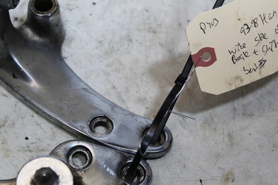 93-98 Harley Dyna Wide Glide OEM Chrome Brake and Shifter Mount Bent? - Image 4 of 4