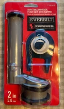 Adjustabe Universal Flush Valve with Flapper, Everbilt, 2 inch, New/Sealed