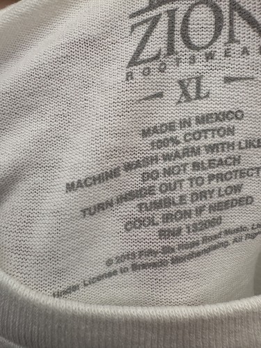 Bob Marley Kaya Shirt Mens XL White Zion Rootswear Reggae Weed Leaf Graphic Tee - Picture 3 of 6