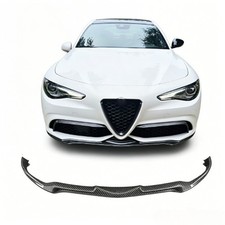 Carbon Fiber Front Bumper Lip Spoiler For Alfa Romeo Giulia Sport Sedan 2016-24