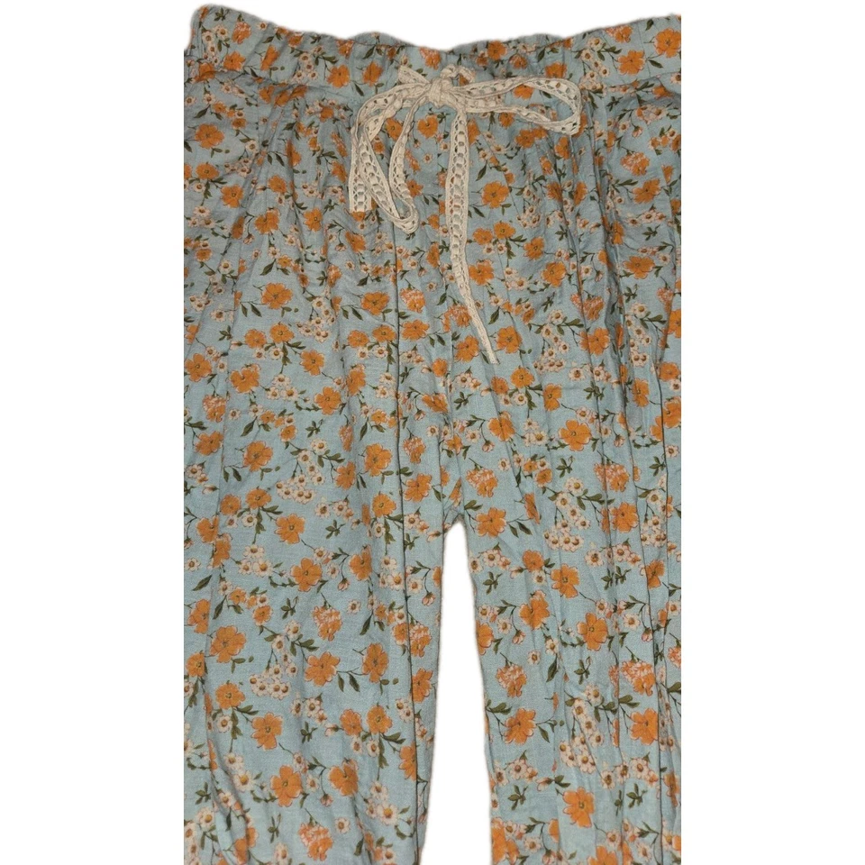 POL YKP148A HAREM PANTS FLORAL Size Medium Women's Pants - Image 2 of 4