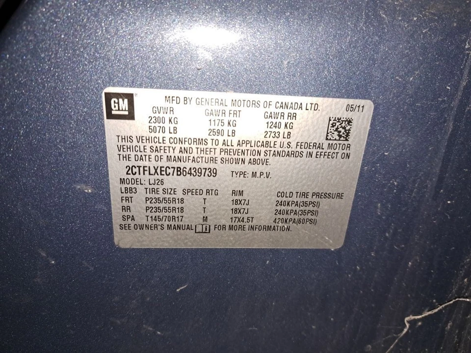 Генератор переменного тока 2011 Terrain Sku #4270675 - Изображение 3 из 4