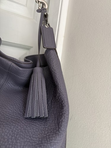 NWOT Coach Avery Purple Pebbled Leather Hobo Shoulder Bag Purse Handbag - Picture 2 of 11