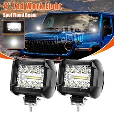 2PCS 4INCH 80W LED WORK LIGHT BAR DRIVING SPOT BEAM SUV ATV FOR JEEP TRUCK