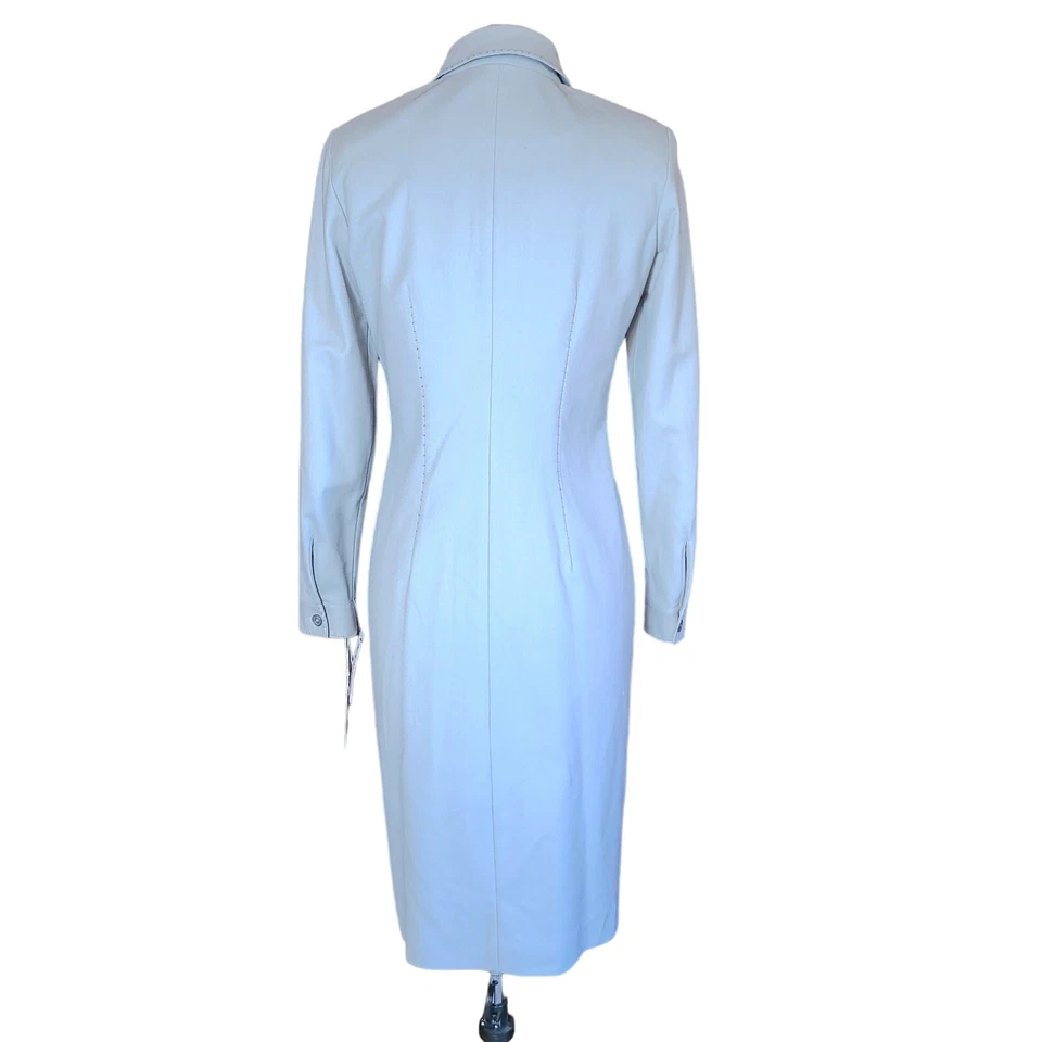 Vestido e jaqueta feminina vintage Worth cinza lã elastano mistura camisa tamanho 4 etiquetas - Imagem 4 de 4