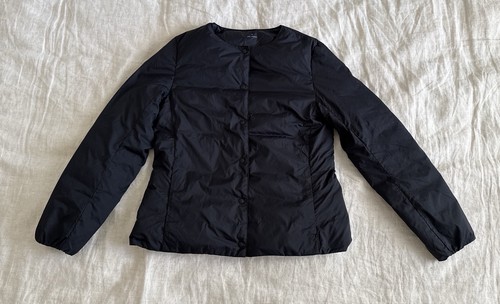Muji Women’s Lightweight Black Down Puffer Jacket Size Small