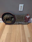 Vintage Seagram's Canadian Hunting Wildlife Grizzly Bear Liquor Beer Bar Sign