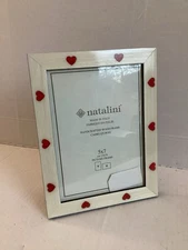 Natalini Hearts Accents Picture Frame Fits 5" x 7" Photo Overall 6-1/2" x 8-1/2"