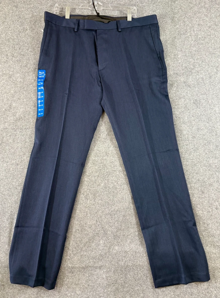 slim fit dress slacks Kenneth Cole Men's Suit Separate Multi Pattern Pants - Blue main image 0