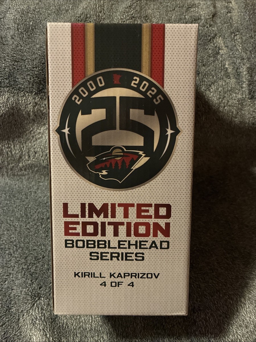 Minnesota Wild 25th Anniversary Kirill Kaprizov Bobblehead New In