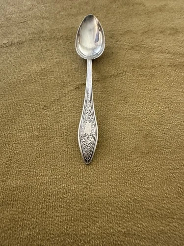 Towle Mary Chilton-Eng 6" Teaspoon Engraved No. 1 Sterling Silver  1912