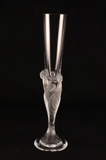 Vtg Art Deco Erte Majestique Crystal Champagne Wine 12" Flute Majestic Barware