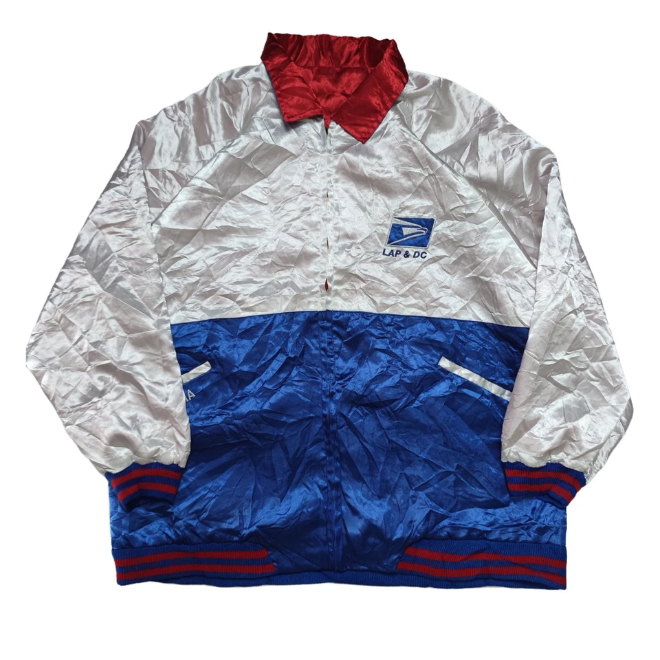 Chaqueta Reversible Vintage USPS Logo Bordado Multicolor Talla L-XL Foto 2 de 4