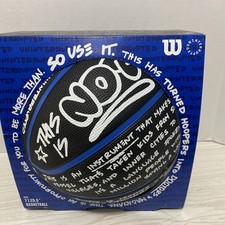 Wilson collectible LeBron James interrupted basketball black and blue size 7 29