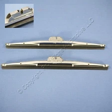 Pair Vintage ANCO 525 11" Clear-Flex Hot Rat Rod Windshield Wiper Blades Silver