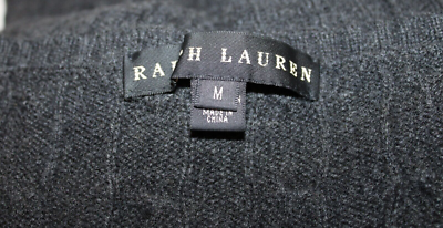 VTG Ralph Lauren 100% Cashmere Sweater Top Black Label Collection