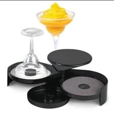 3 Tier Bartender ABS Tool Cocktail Accessory Glass Rimmer Rotating Salt Bar