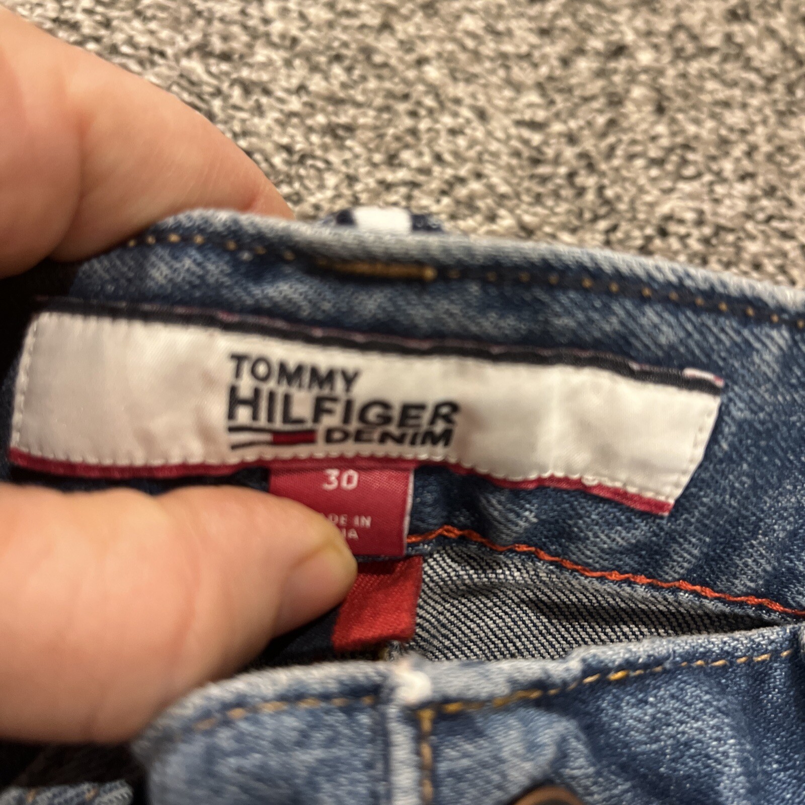 NWT Tommy Hilfiger Denim Men's Logo Letter Print Sustainable Jean Shorts 30 - View 7