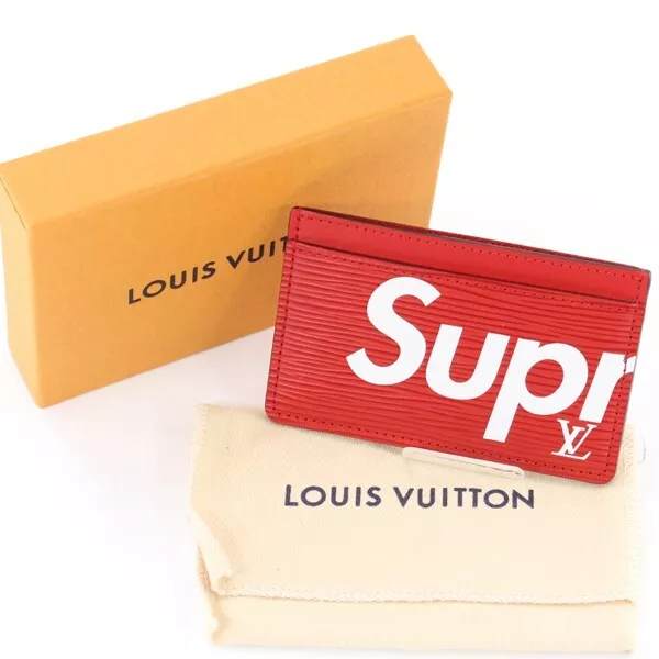 Porte carte rouge suprême Louis Vuitton Epi Porte Carte M67712