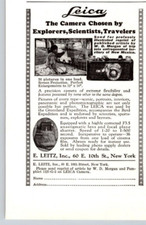 1929 Print Ad E Leitz Leica The Camera Chosen by Explorers Scientists Travelers