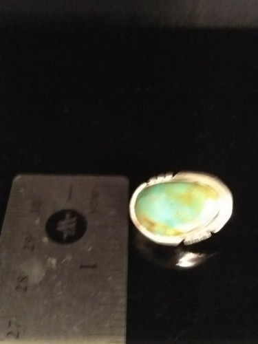 Navajo Signed Kingman Turquoise Post Sterling Silver Earrings  Cecil Atencio - Picture 10 of 12