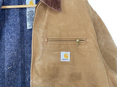 Vintage Carhartt Detroit Jacket J01 Brown Size Large **Read** | eBay