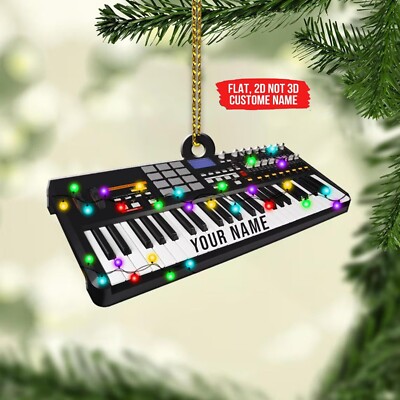 Custom Keyboard Piano Flat Ornament  Piano Plyer Ornament  Chr