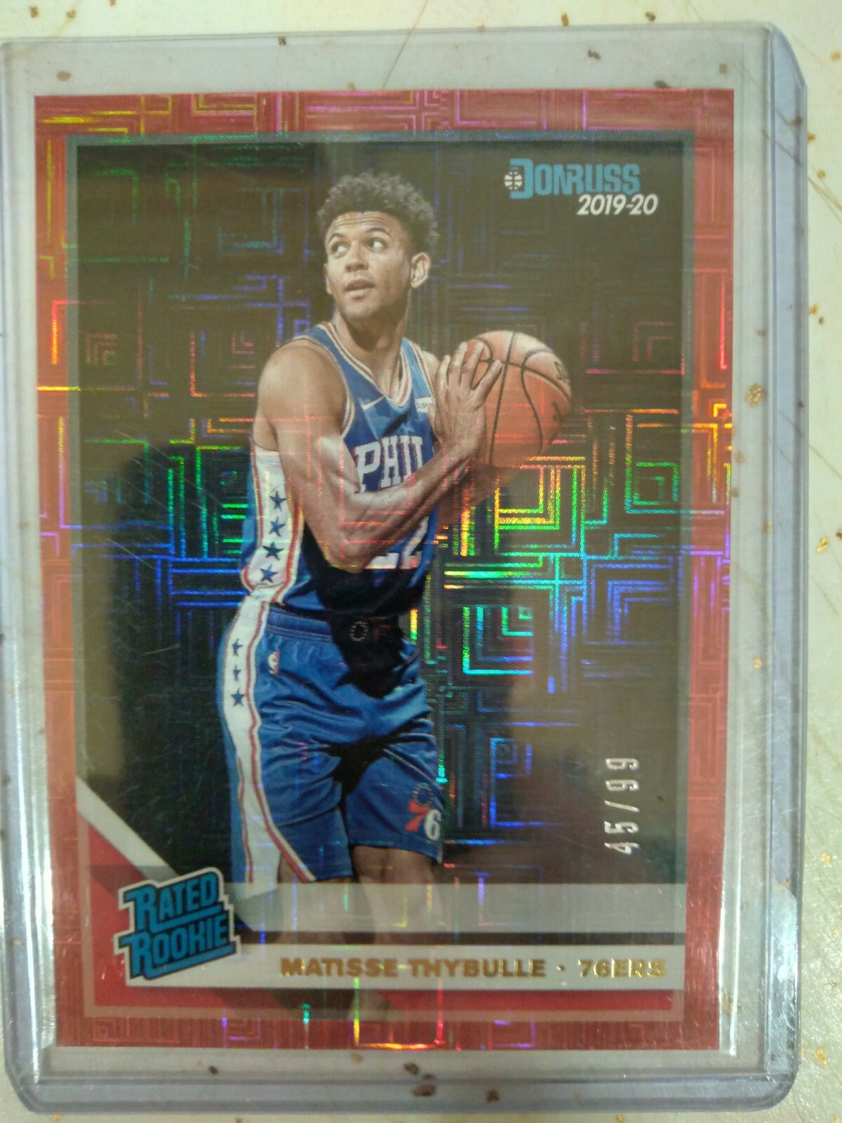 2019-20 Panini Donruss Matisse Thybulle Rated Rookie RC Infinite Red #'d /99
