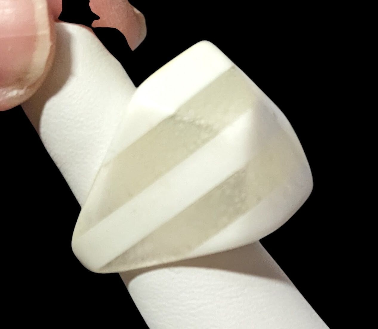 Vintage Chunky Solid And Translucent Striped Abst… - image 2