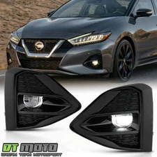 For 2019-2023 Maxima LED Bumper Fog Lights Driving Lamps w/ Switch & Bezel Kit