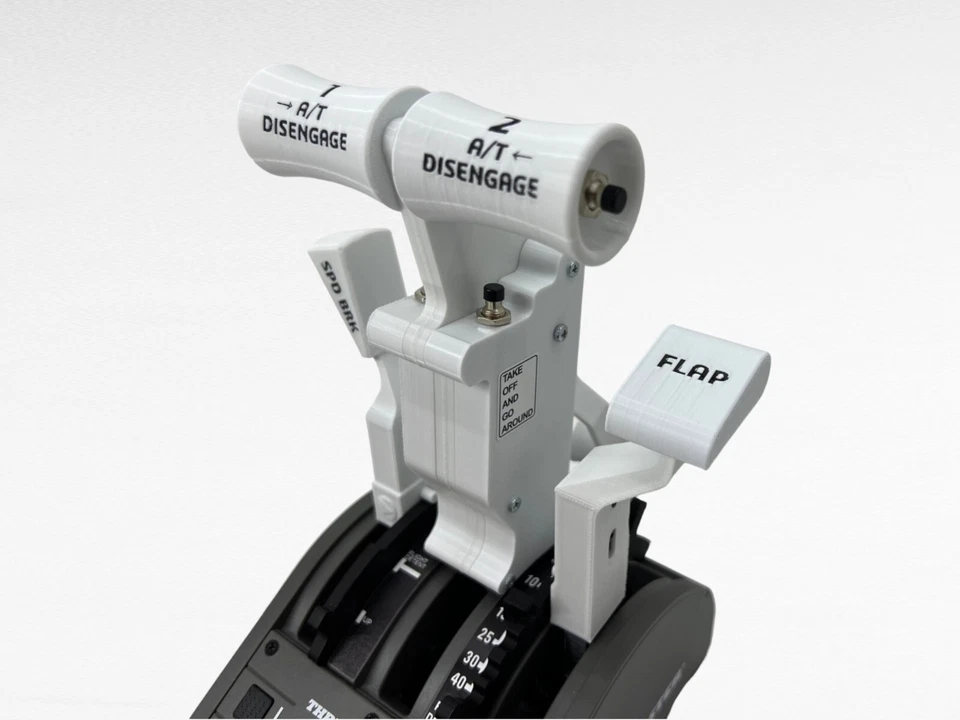 Boeing 737 Combined White Throttle Lever Addons for Thrustmaster TCA, Flightsim - Image 2 of 4