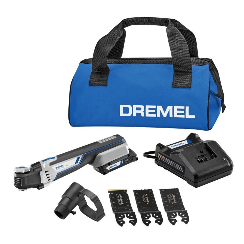 Kit de herramientas de batería oscilante inalámbrica Dremel Multi Max 20V certificado reacondicionado