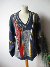 Enzo Lorenzo Retro Herren Pullover Gr. 52 mehrfarbig V-Ausschnitt wie neu