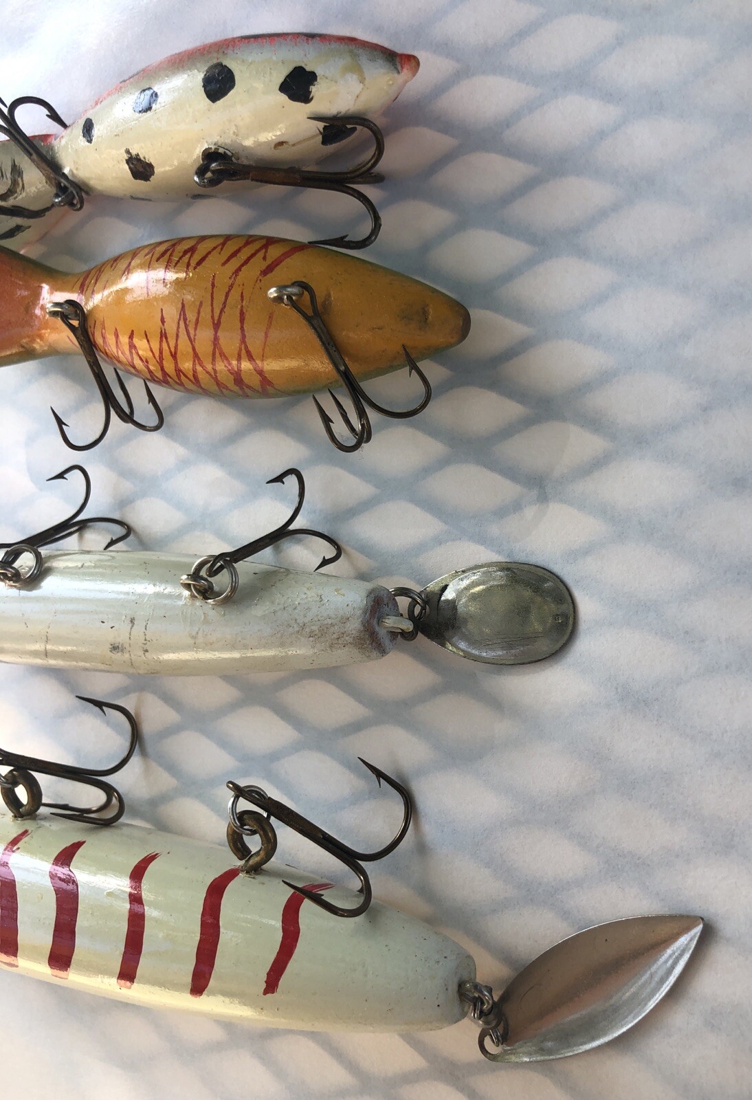 Musky Pike Wood Collectable Fishing Lures Plugs  Lot Of 4 S10 - Image 6