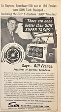 1967 SUN ELECTRIC CORP-Bill France-President Dayton Speedway-Vintage Print Ad!!!