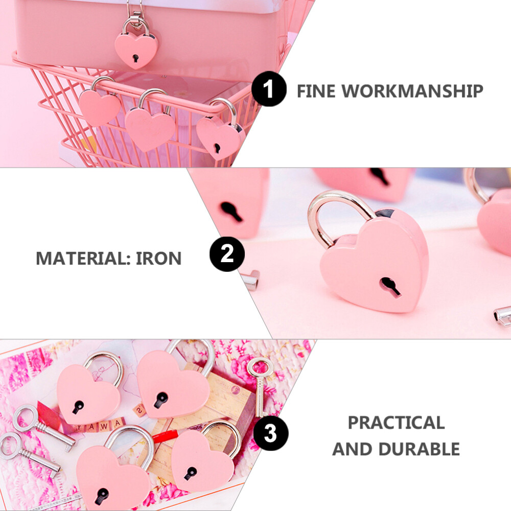 4 Pcs Padlock Decorative Storage Boxes Padlocks with Keys Security