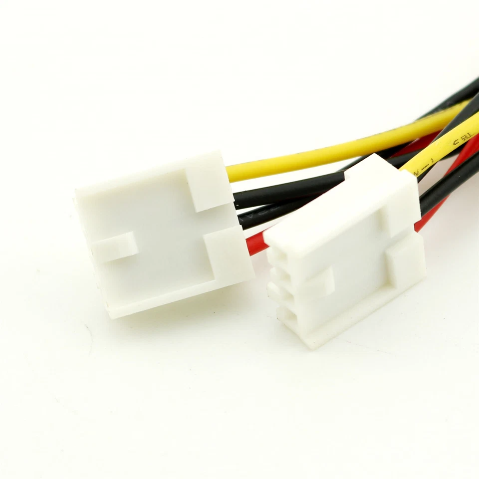 10x 5,25" 4 Pin Molex auf 2 x 3,5" Diskettenlaufwerk FDD Power Splitter Adapterkabel - Bild 4 von 4