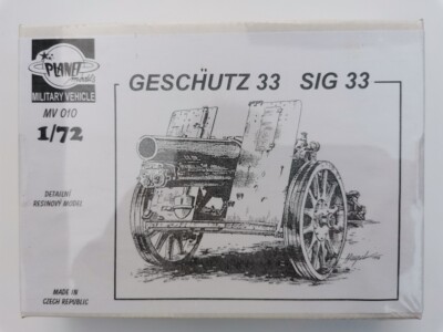 MW22 PLANET MODELS MV010 SCHWERE 15CM INF.GESCHUTZ 33 SIG 33 RESIN KIT 1/72