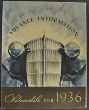 1936 Oldsmobile Brochure Folder Six 6 Eight 8 Touring Sedan Excellent Original