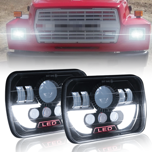 Fit Chevy S10 Pickup 1982-1997 5x7 7x6" LED Headlight Halo DRL Hi/Low Beam H6054 - Picture 1 of 12
