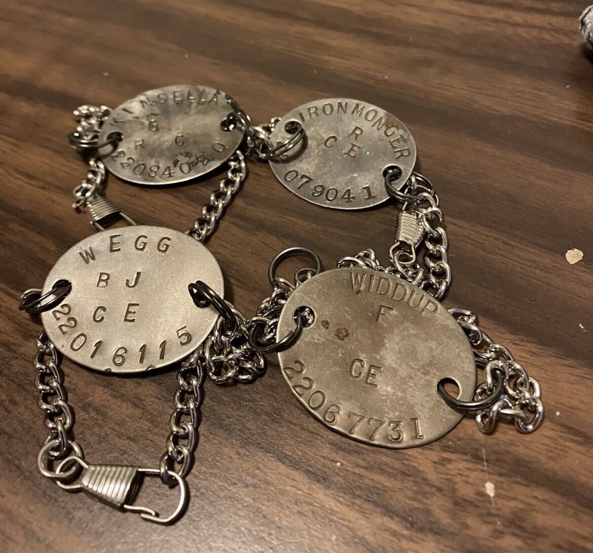 Ww1 ww2 Relic ID Tag Keyring Dog Tag Bracelet British Rbl And Soldier ...