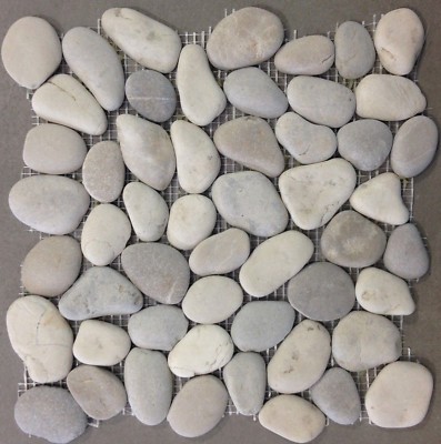 Harmony Pebble Warm Blend Natural Round Tile 12''x12'' RiverRock Stone Floor Wall 