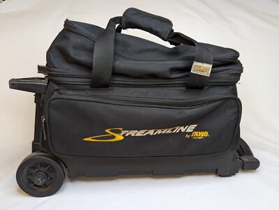 Streamline Storm Ball Rolling Travel Bowling Bag Adjustable Handle  Cracked