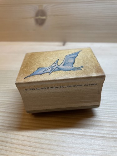 Vtg All Night Media Pierosaur Talking Stamp Rubber Stamp NOS New 6004T Dinosaur - Picture 7 of 12