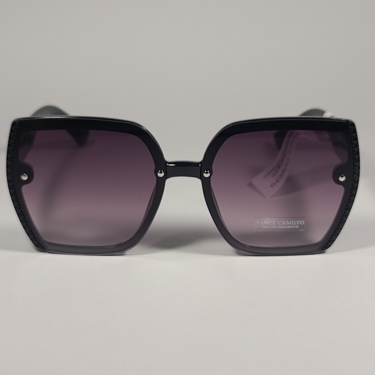 Vince Camuto-Women’s Oversized Butterfly Sunglasses-Black/Smoke Gradient Vince Camuto VC1086 OX Butterfly Sunglasses Black Frame  main image 2