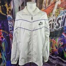 Nike Men s VTG Gray Tag Colorblock Full Zip Windbreaker Jacket Size XL A35