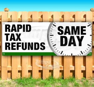 TAX SERVICE FAST REFUND Advertising Vinyl Banner Flag Sign Many Sizes Available