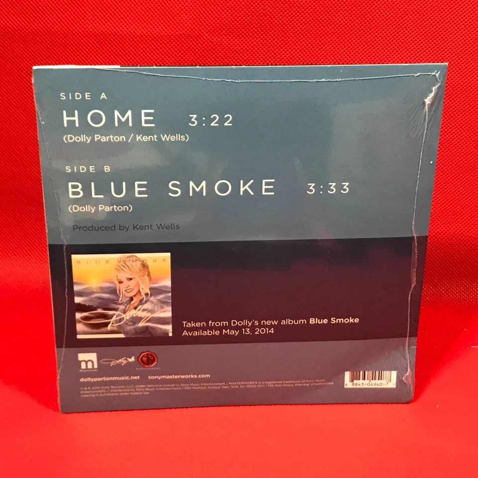 RSD 2014 DOLLY PARTON Home Blue Smoke 7" Sealed 45 single  blue Vinyl NEW - Image 2 of 3
