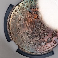 1904-O $1 Morgan Dollar - PQ Rainbow Mint Bag Toning - NGC MS 64 - VIDEO - D5059